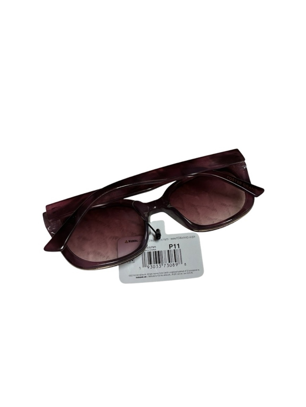 Foster Grant Women’s Cat-Eye Pink Tortoise Shell Gradient Lenses Sunglasses - Picture 6 of 11